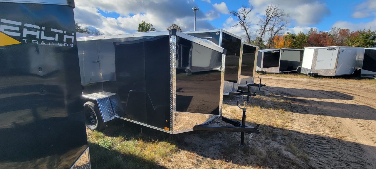 New 2027 Stealth Trailers 5X10 W/RAMP BLACK Cargo / Enclosed Trailer