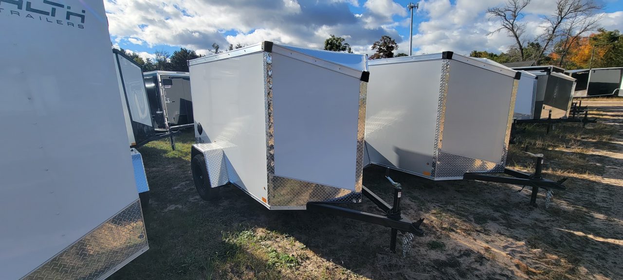 New 2027 Stealth Trailers 5X8 WHITE 3K W/RAMP Cargo / Enclosed Trailer