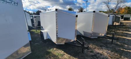 New 2027 Stealth Trailers 5X8 WHITE 3K W/RAMP Cargo / Enclosed Trailer