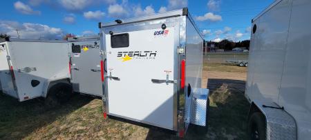 New 2027 Stealth Trailers 5X8 WHITE 3K W/RAMP Cargo / Enclosed Trailer