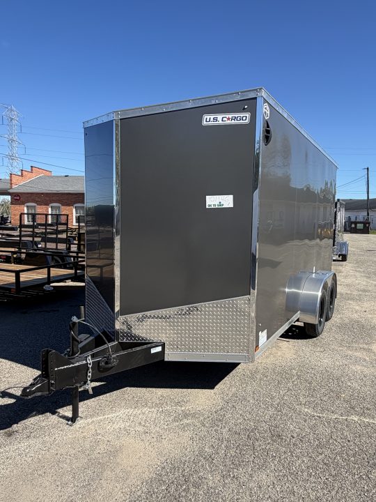 New 2027 US CARGO 7 X 14 Enclosed Trailer with Ramp AND 7FT INTERIOR -
