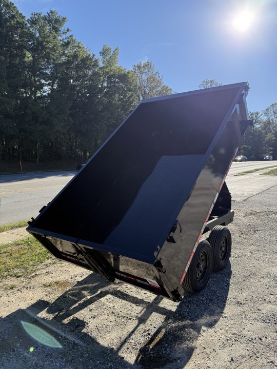 New 2027 U-Dump 6X10 7K DECK OVER DUMP / 6X10 / 2-3500# ELECTRIC BRAKE AXLES / BARN DOOR GATES / TARP / BLACK POWDERCOAT FINISH