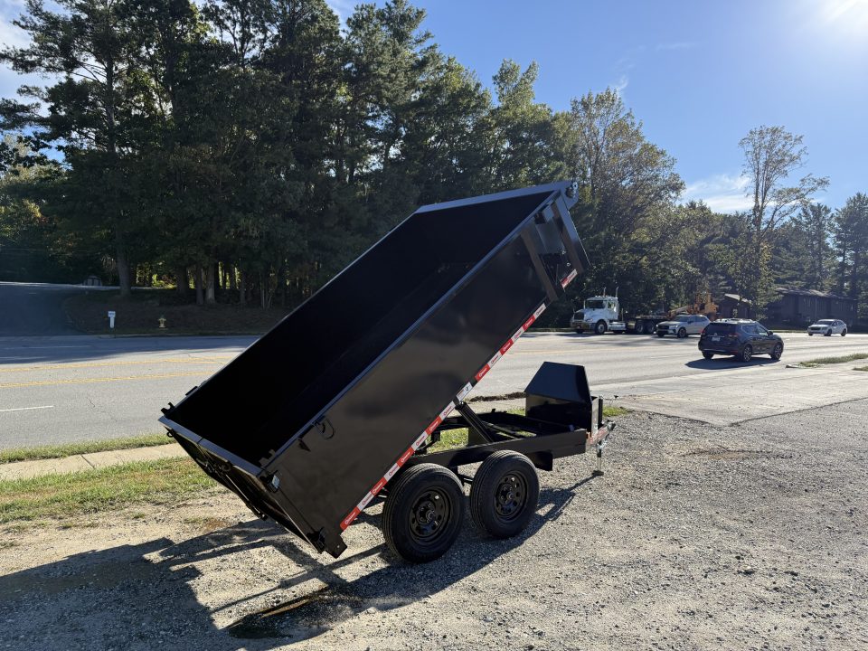 New 2027 U-Dump 6X10 7K DECK OVER DUMP / 6X10 / 2-3500# ELECTRIC BRAKE AXLES / BARN DOOR GATES / TARP / BLACK POWDERCOAT FINISH
