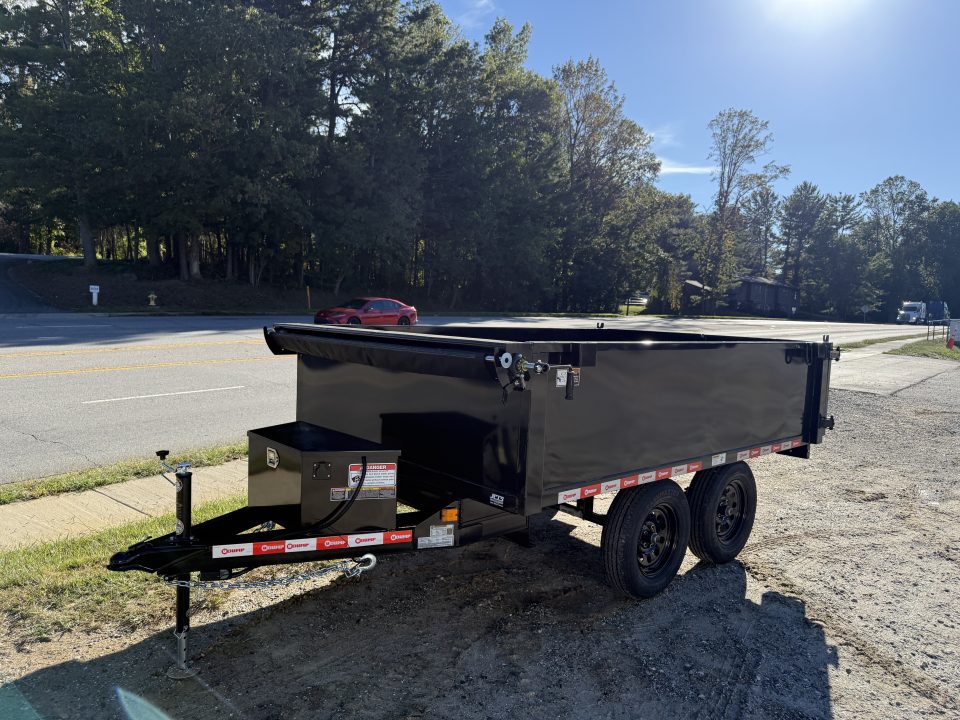 New 2027 U-Dump 6X10 7K DECK OVER DUMP / 6X10 / 2-3500# ELECTRIC BRAKE AXLES / BARN DOOR GATES / TARP / BLACK POWDERCOAT FINISH