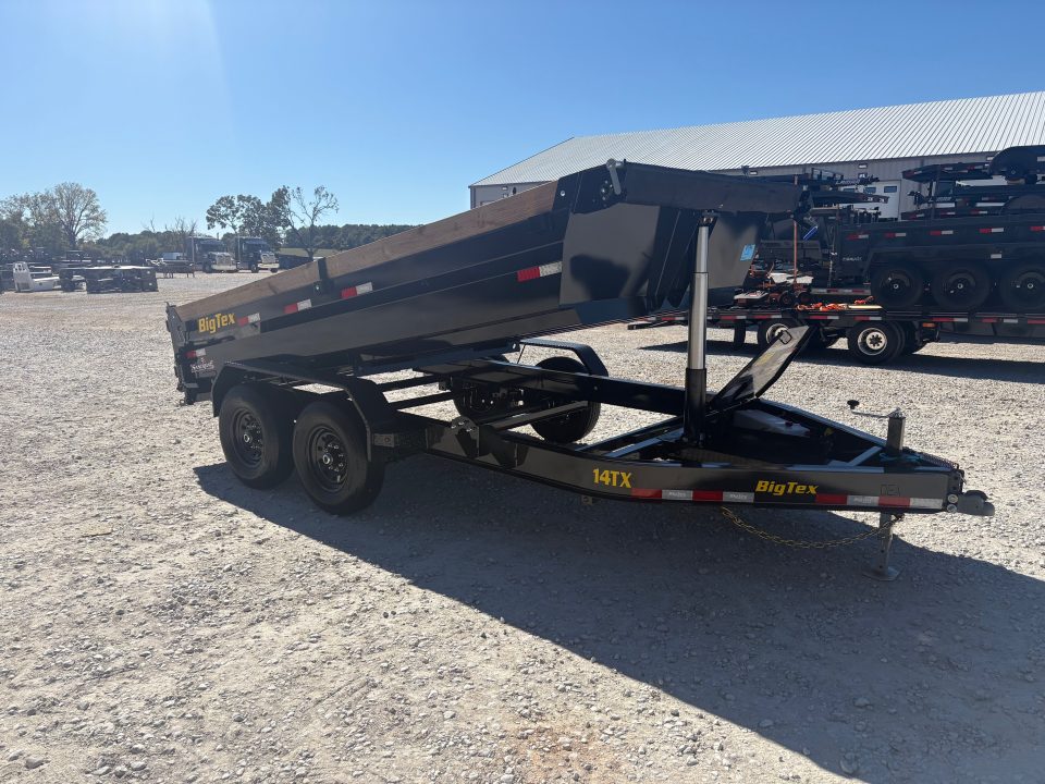New 2027 Big Tex Trailers 14TX TANDEM TELESCOPIC DUMP W/ 18" SIDES/ SLIDE IN RAMPS/ 83X14 Dump Trailer