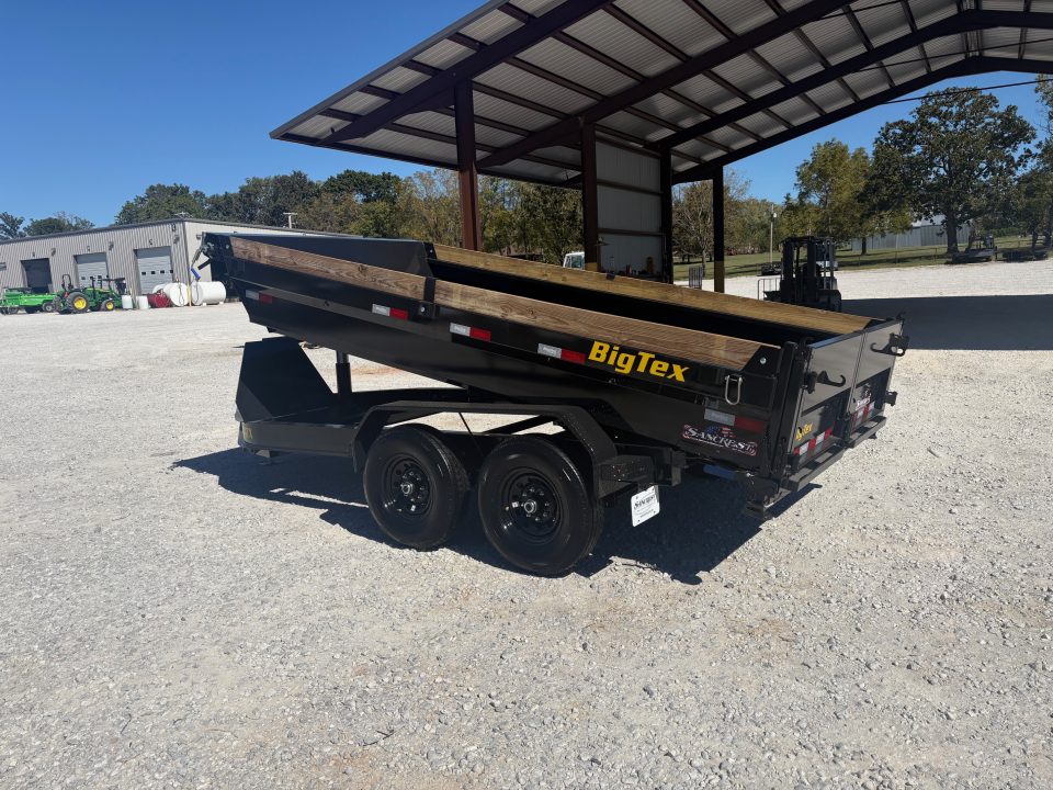 New 2027 Big Tex Trailers 14TX TANDEM TELESCOPIC DUMP W/ 18" SIDES/ SLIDE IN RAMPS/ 83X14 Dump Trailer
