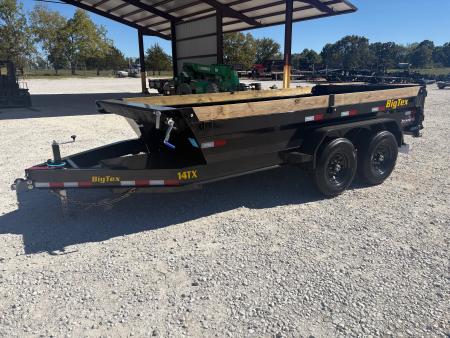 New 2027 Big Tex Trailers 14TX TANDEM TELESCOPIC DUMP W/ 18  SIDES/ SLIDE IN RAMPS/ 83X14 Dump Trailer