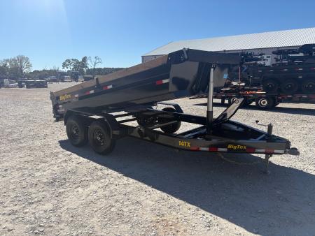 New 2027 Big Tex Trailers 14TX TANDEM TELESCOPIC DUMP W/ 18" SIDES/ SLIDE IN RAMPS/ 83X14 Dump Trailer