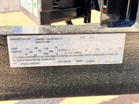 New 2027 Diamond T 7-12 Tandem Axle Ramp Gate Utility 7K GVWR