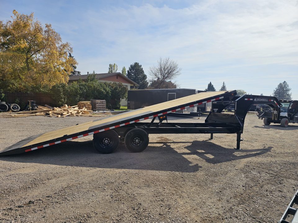 New 2027 Iron Bull 24' 14K Gooseneck Deckover Tilt Trailer