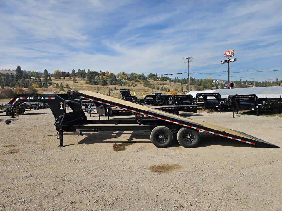 New 2027 Iron Bull 24' 14K Gooseneck Deckover Tilt Trailer
