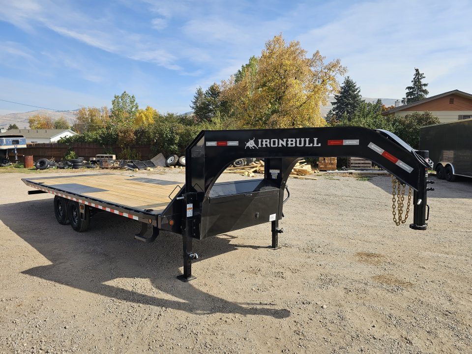 New 2027 Iron Bull 24' 14K Gooseneck Deckover Tilt Trailer