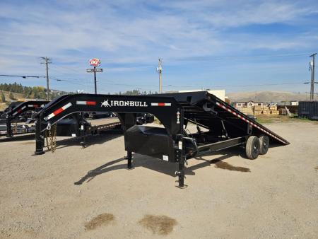New 2027 Iron Bull 24' 14K Gooseneck Deckover Tilt Trailer