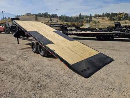 New 2027 Iron Bull 24' 14K Gooseneck Deckover Tilt Trailer