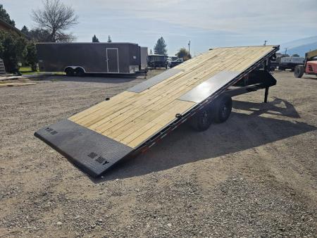 New 2027 Iron Bull 24' 14K Gooseneck Deckover Tilt Trailer