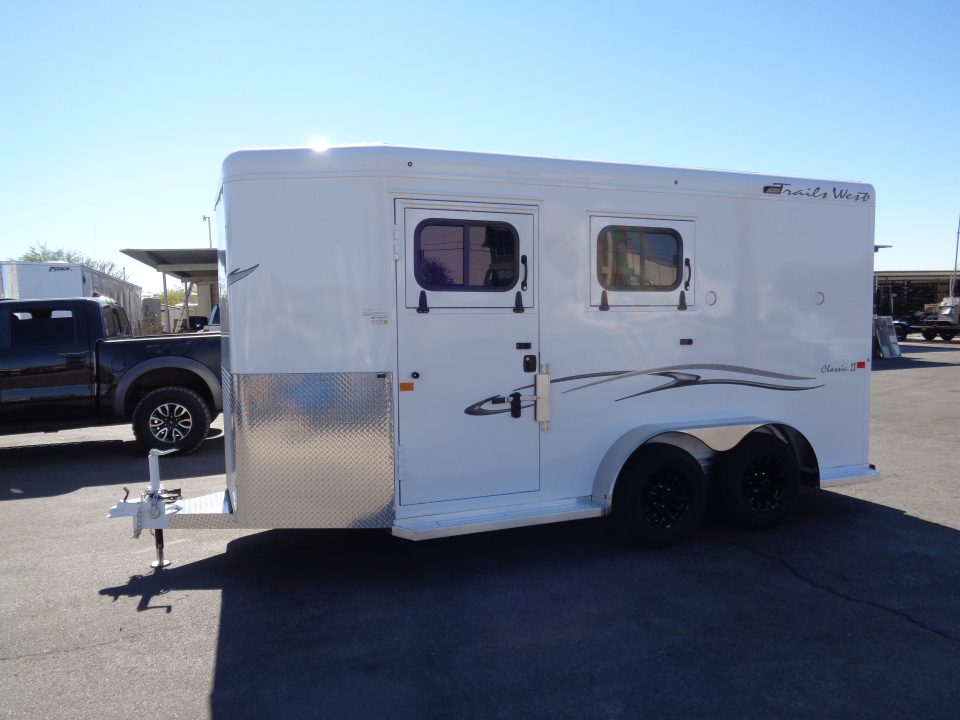 New 2027 Trails West * Classic II 2H SL * 2-Horse Slant Load Horse Trailer w/ Warm Blood Package