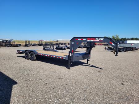 New 2027 Buckshot 102 x24' Gooseneck Equip/Car Trailer W/8K Axles