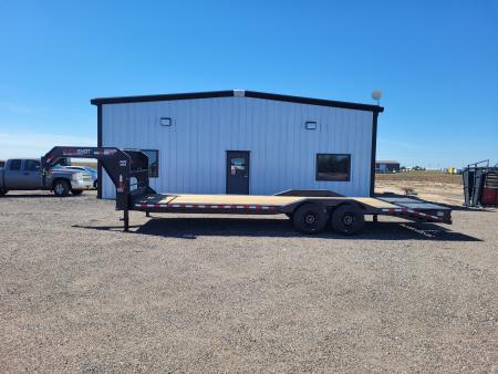 New 2027 Buckshot 102 x26' Gooseneck Equip/Car Trailer W/8K Axles