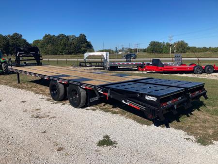 New 2027 Legend Trailers 102x30 TANDEM 22.5K GN W/ TORQUE TUBE & MAX RAMPS Flatbed Trailer