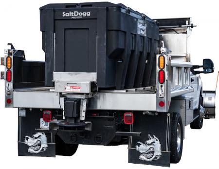 New SALTDOGG 3.0cy w/adjustable Chute PRO3000 Electric Hopper Spreader with Auger Salt Spreader