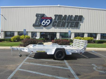 New 2027 Aluma 6.5 x 12 7712H-S-BT All-Aluminum Utility Trailer 3K / Bi-Fold Gate / Spare Tire