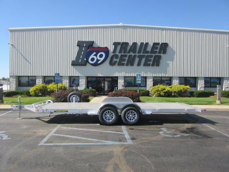 New 2027 Aluma 7 x 20 (18+2) 8220H-TILT All-Aluminum Tilt Trailer 10K / 2-Foot Stationary / Spare Tire