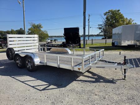New 2026 Stealth Trailers ALUMINUM 7X16 7K TANDEM OPEN ALUMINUM WHEELS SPARE TIRE 7 X 16 Utility Trailer