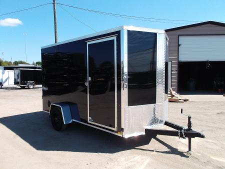 New 2027 Cargo Express 6X12 Cargo Trailer / Enclosed Trailer / 6'6  Interior / Ramp / 36  RV Door / .080 Black Screwless Exterior