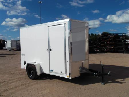 New 2027 Cargo Express 6X10 Cargo Trailer / Enclosed Trailer / 6'6  Interior / Ramp / 36  RV Door / .080 White Screwless Exterior