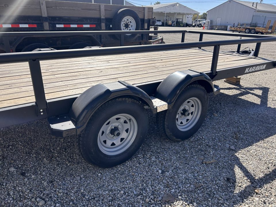 Used 2024 Karavan UTILITY 7 X 15 7,400 GVWR USED KARAVAN TUBE TOP TRAILER