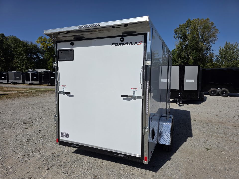 New 2027 Formula Trailers 6x12 6'6 INSIDE080 SCREWLESS EXTERIOR ramp door ALUMINUM WHEELS Cargo / Enclosed Trailer