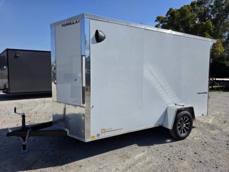 New 2027 Formula Trailers 6x12 6'6 INSIDE080 SCREWLESS EXTERIOR ramp door ALUMINUM WHEELS Cargo / Enclosed Trailer