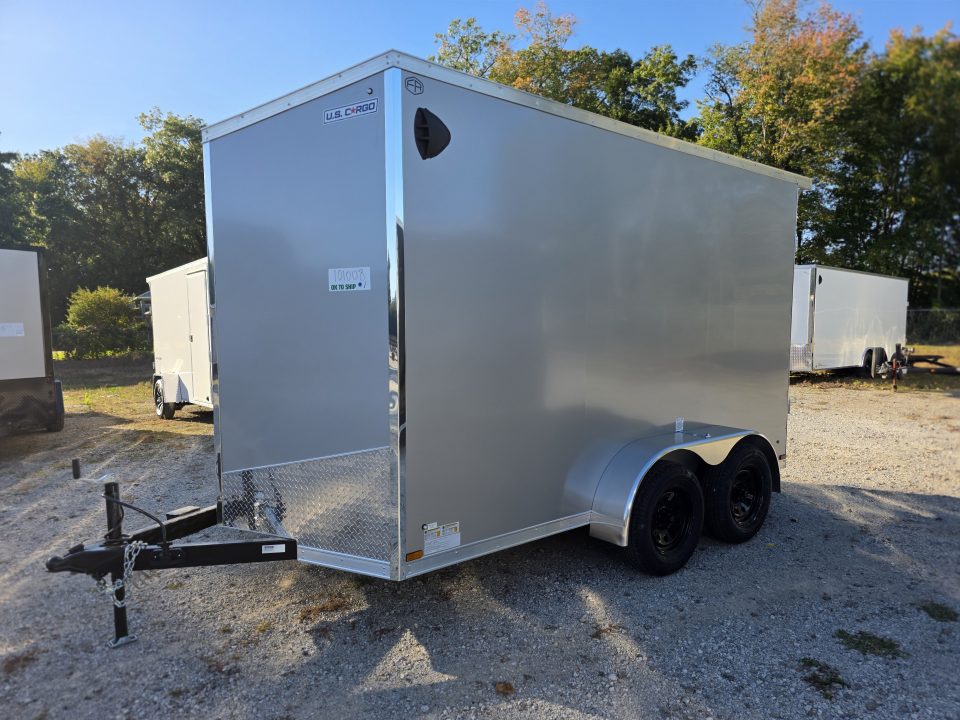 New 2027 US Cargo 6.5X12 TANDEM AXLE POLY 080 SCREWLESS 7' INSIDE DRINGS SXS UTV GOLFCART MOWER 7K GVWR Cargo / Enclosed Trailer