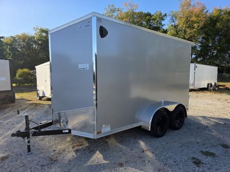New 2027 US Cargo 6.5X12 TANDEM AXLE POLY 080 SCREWLESS 7' INSIDE DRINGS SXS UTV GOLFCART MOWER 7K GVWR Cargo / Enclosed Trailer