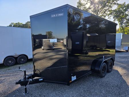 New 2027 US Cargo 7X14 TANDEM AXLE 7 INSIDE 80" TALL RAMP DOOR 080 POLYCORE BLACKOUT SCREWLESS Cargo / Enclosed Trailer