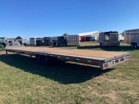 New 2027 Diamond C Trailers 102x40 TANDEM 12K GN W/ SLIDE IN RAMPS, RATCHET RAIL AND TORQUE TUBE Flatbed Trailer