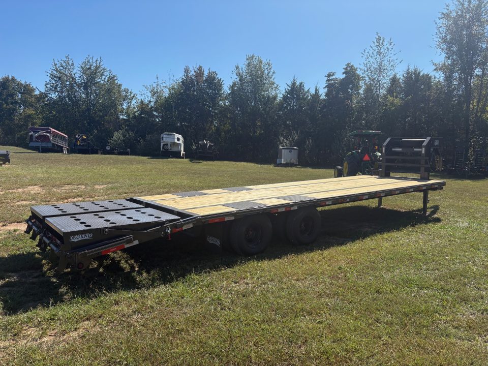 New 2027 Legend Trailers 102x30 TANDEM 22.5K GN W/ TORQUE TUBE & MAX RAMPS Flatbed Trailer