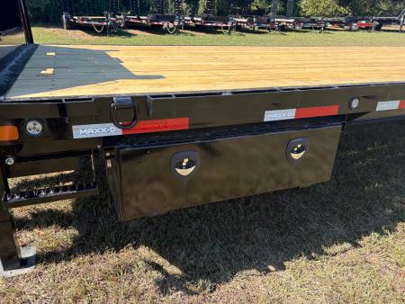 New 2027 MAXX-D 102x40 TANDEM 12K GN STRAIGHT DECK W/ SLIDE IN RAMPS AND RATCHET RAIL Flatbed Trailer