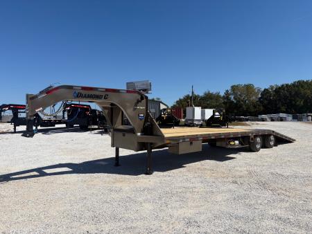 New 2027 Diamond C Trailers 102 x 35 FMAX212 TANDEM DUAL GN PACESETTER HYDROTAIL W/ STEEL RUNNERS/ HYDRO JACKS/ 2-12K ELEC/HYD BRAKE AXLES W/ ALUM WHEELS/ SOLAR/ 60  SPREAD