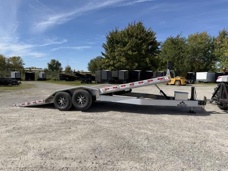 New 2027 Nordtek 102x22 Tilt Trailer 14K GVWR Drive Over Fenders Hydraulic Jack with Wireless Remote