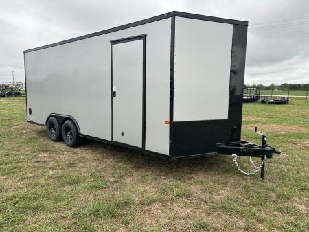 New 2027 Rock Solid 8.5x20 Tandem 10K Cargo w/ Ramp Door, 7' Interior Height, & .080 Exterior
