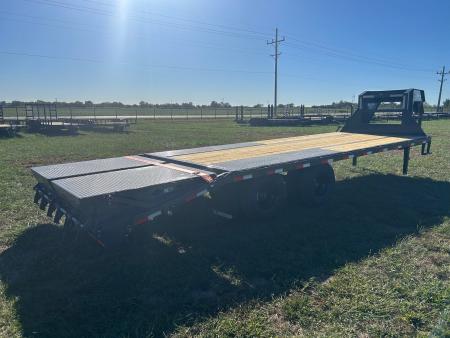 New 2027 Lamar 102x25 Tandem 25K GN Flatbed w/ 5' Dove & Max Ramps