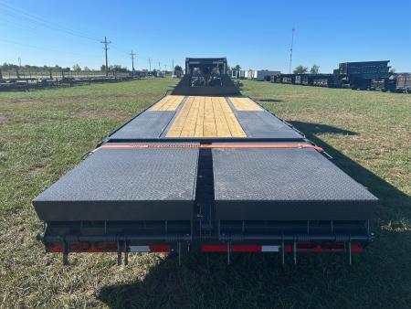 New 2027 Lamar 102x25 Tandem 25K GN Flatbed w/ 5' Dove & Max Ramps