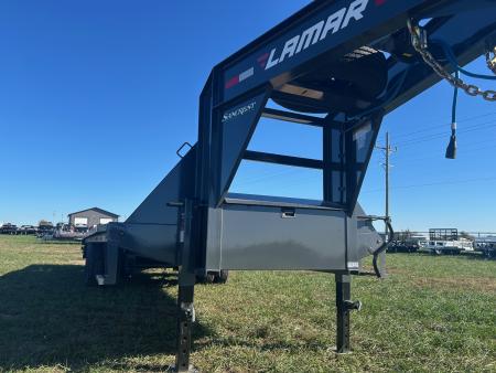 New 2027 Lamar 102x25 Tandem 25K GN Flatbed w/ 5' Dove & Max Ramps