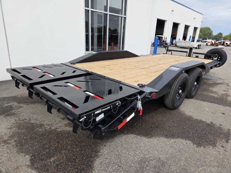 New 102x20 (17+3) 14K WIDE BODY EQUIPMENT TRAILER - BLACK