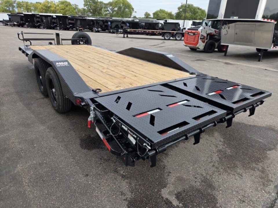 New 102x20 (17+3) 14K WIDE BODY EQUIPMENT TRAILER - BLACK