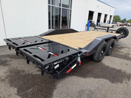 New 102x20 (17+3) 14K WIDE BODY EQUIPMENT TRAILER - BLACK