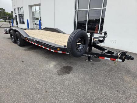 New 102x22 (19+3) 14K WIDE BODY EQUIPMENT TRAILER - BLACK