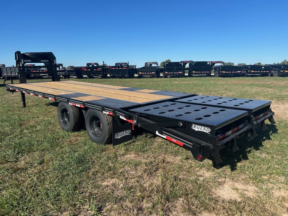 New 2027 Legend 102x25 Tandem 22.5K GN Flatbed w/ 5' Dove & Max Ramps