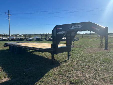 New 2027 Legend 102x25 Tandem 22.5K GN Flatbed w/ 5' Dove & Max Ramps